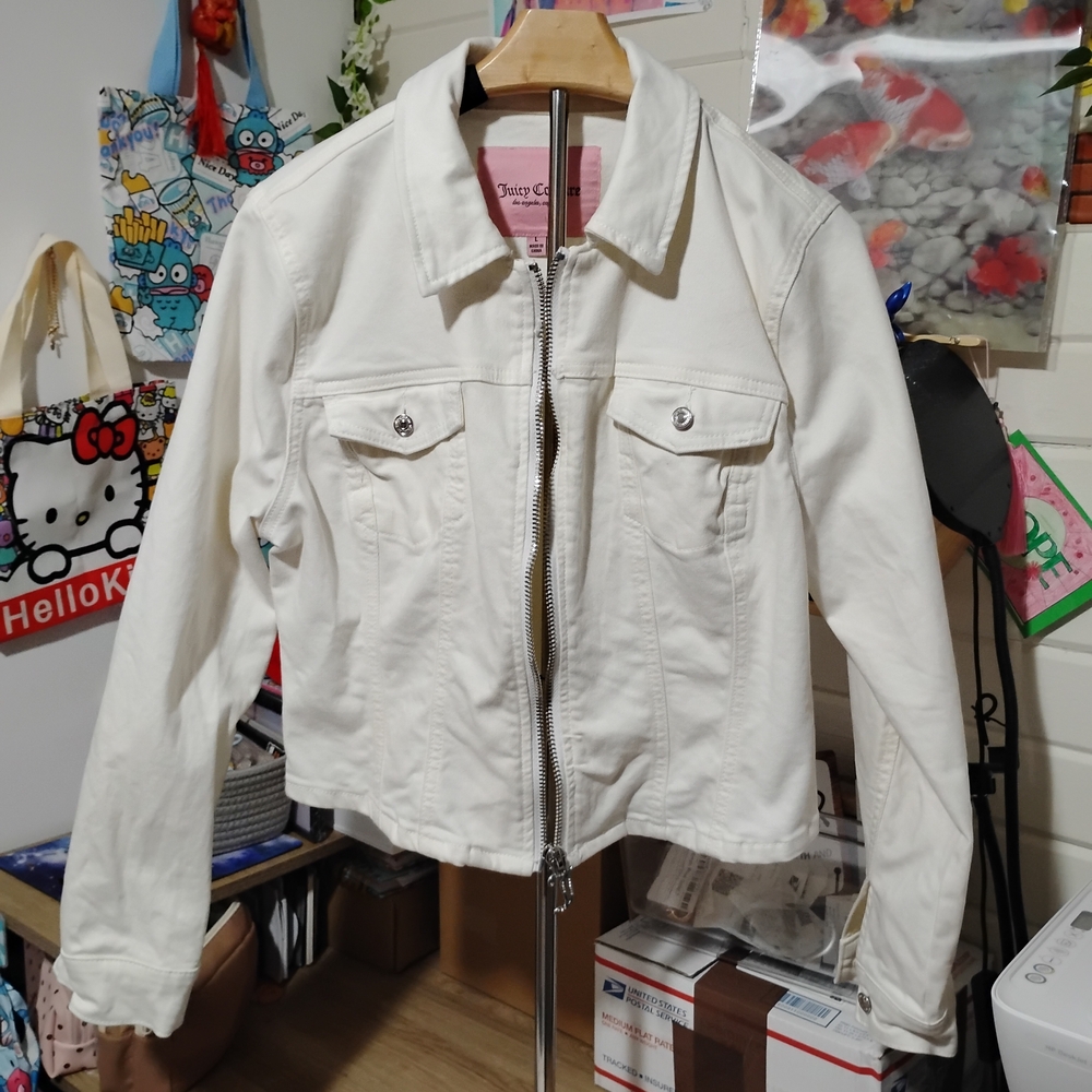 Juicy Couture Women's White Denim Jacket